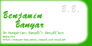 benjamin banyar business card